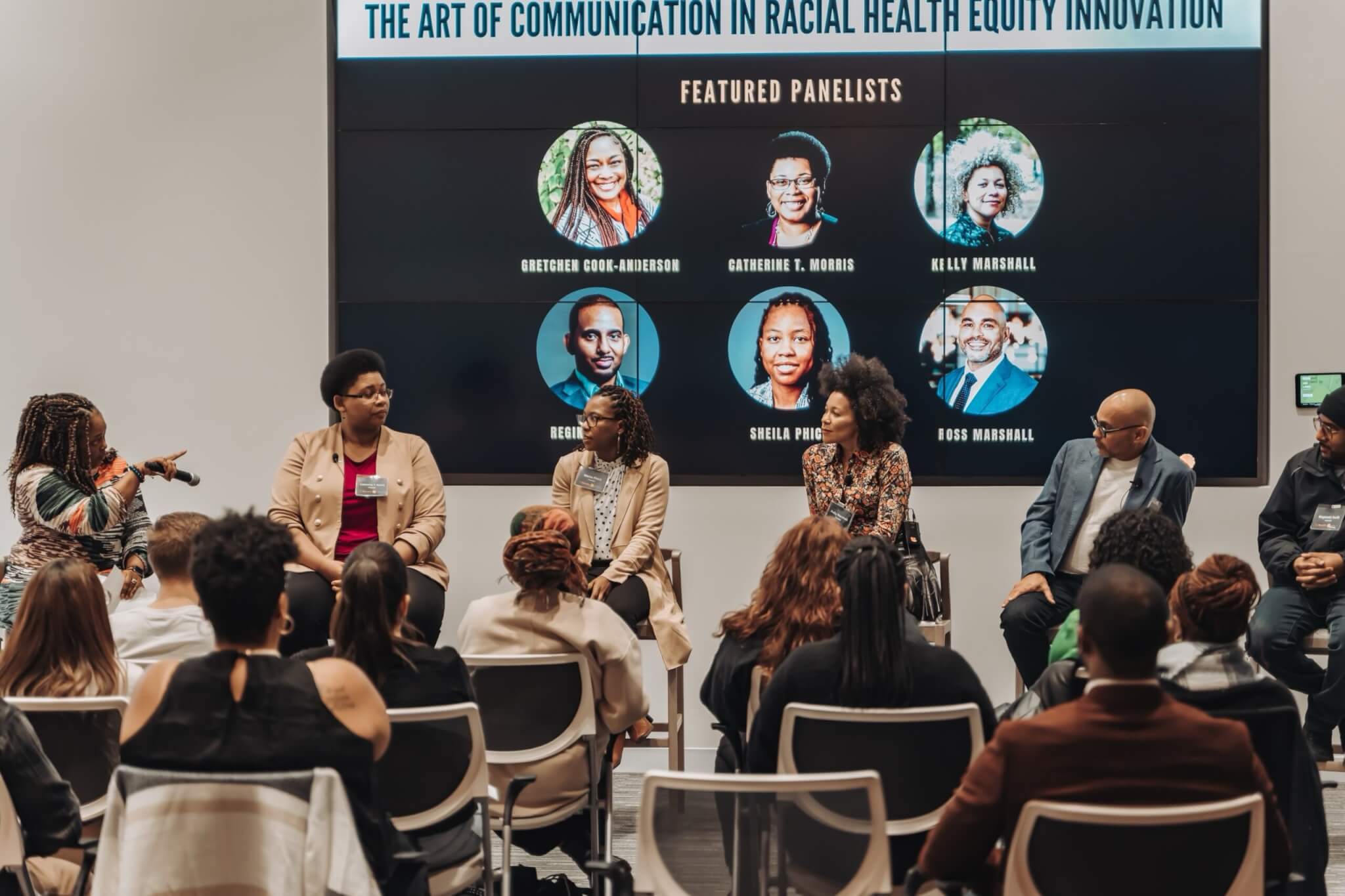 Image of panel discussion at LabCentral during Nucarta's launch event